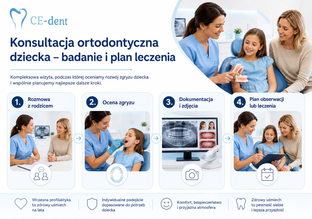 Konsultacja ortodontyczna dziecka – badanie i plan leczenia